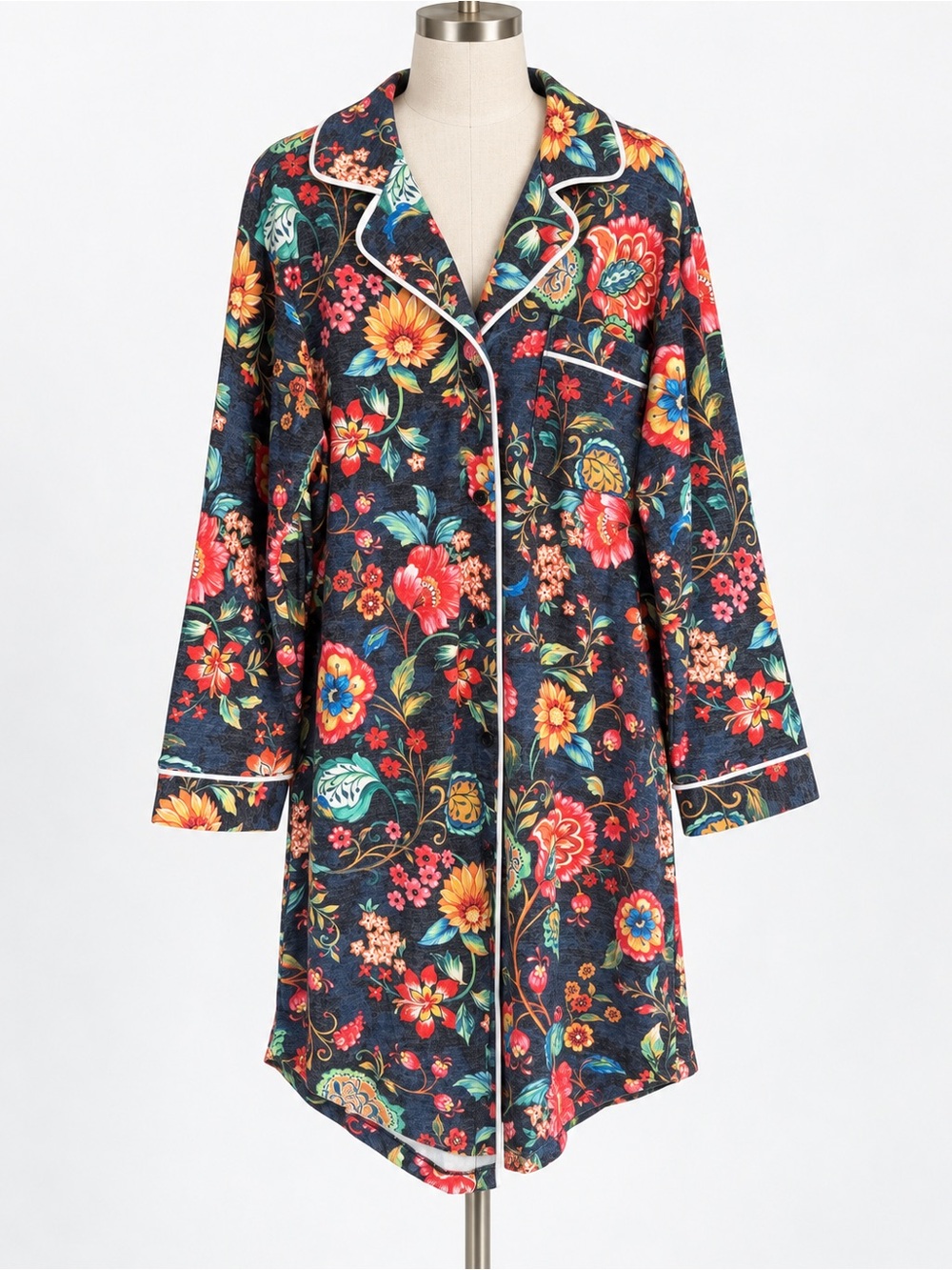 WELOWELA Cecilia Magnetic Closure Floral Nightgown NWT Size L
